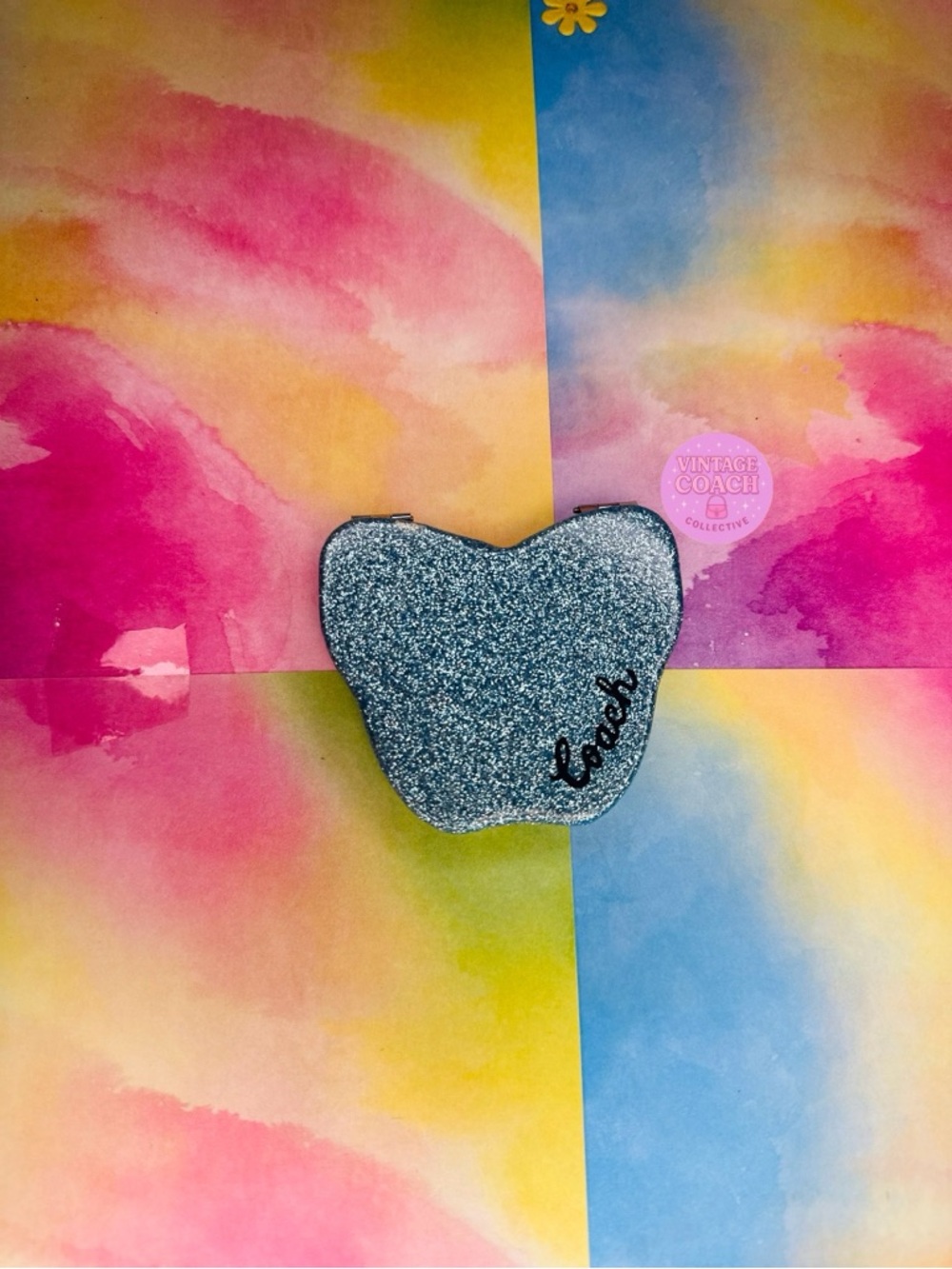 Coach butterfly compact mirror